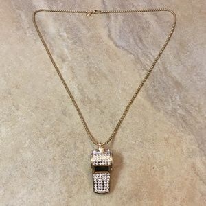 Gold Bling Whistle Necklace